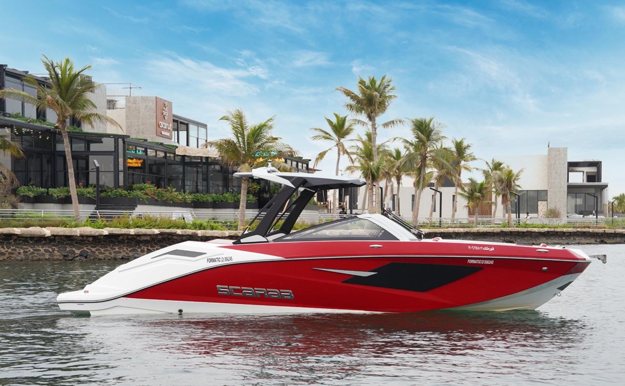 رحلة بقارب سريع Scarab 285 من مرسى اللؤلؤة (9 أشخاص)